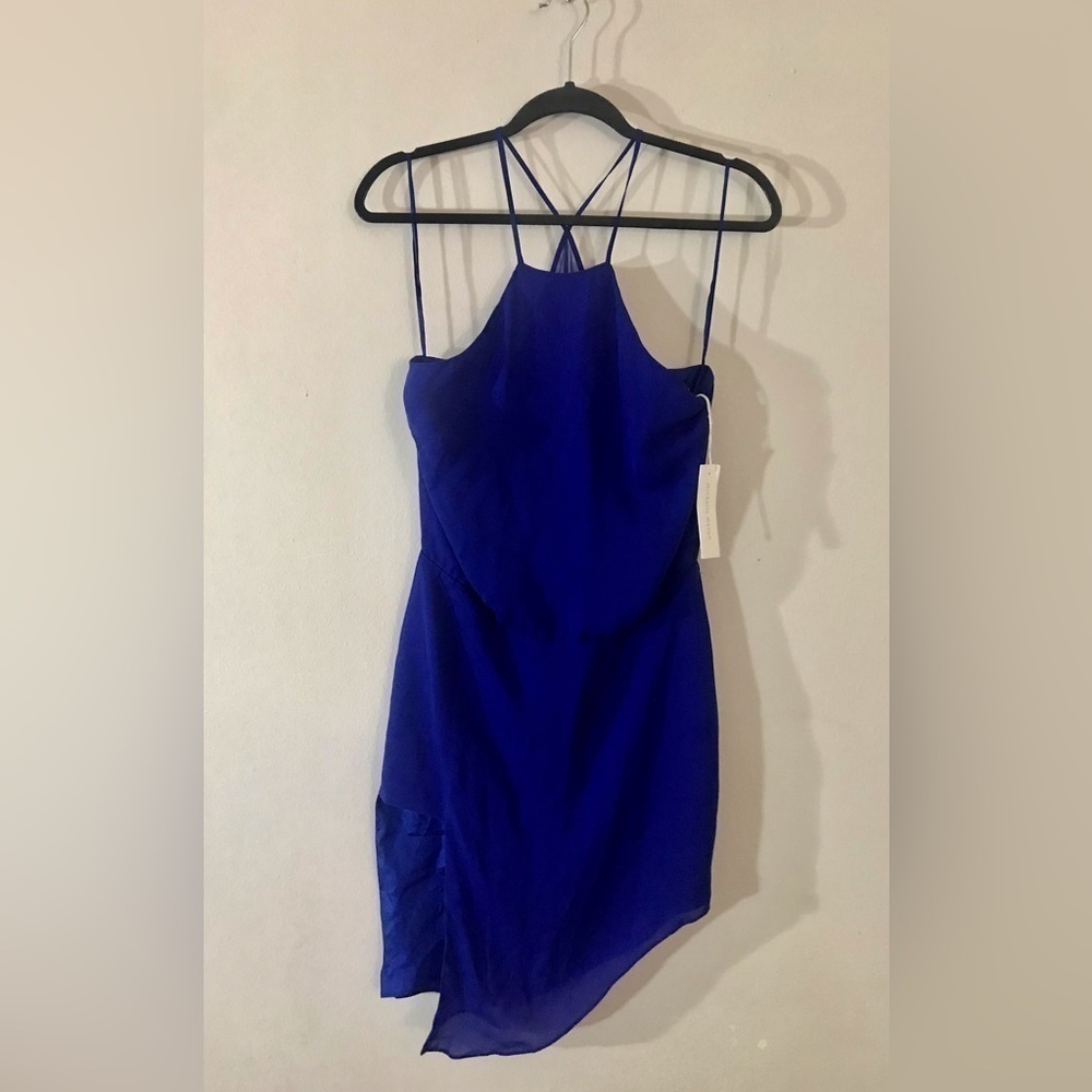 Mason blue silk mini size 0 NWT